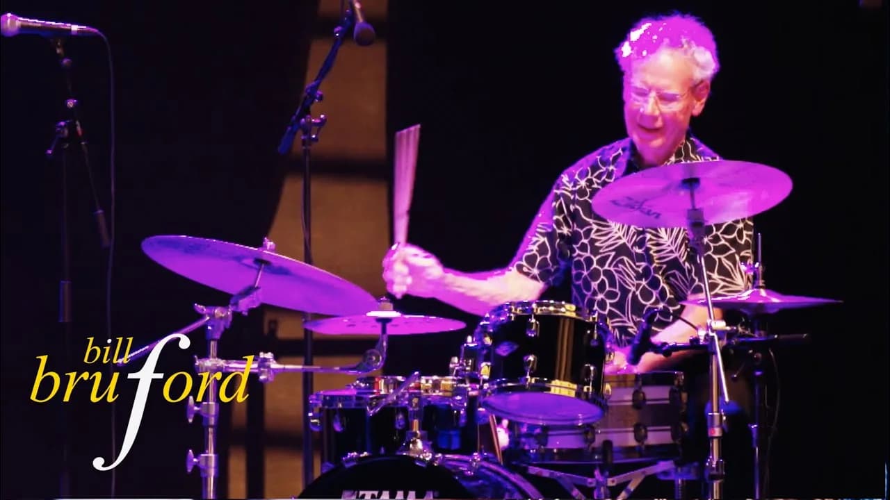 Bill Bruford playing drums in the Pete Roth Trio How Insensitive video.